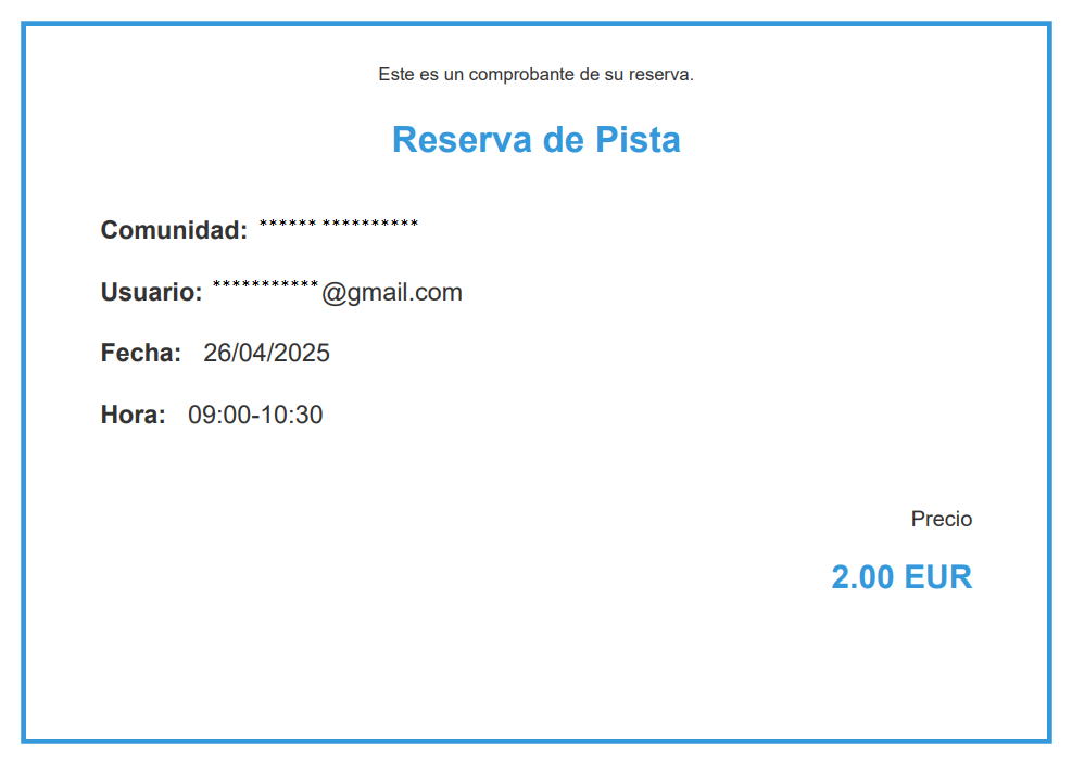 Detalle de reserva